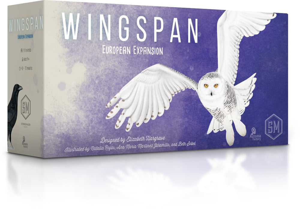 Stonemaier Wingspan European Expansion cover art showcases lush European bird illustrations