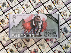 Stonemaier Wyrmspan expansion components closeup showing new dragons and caves