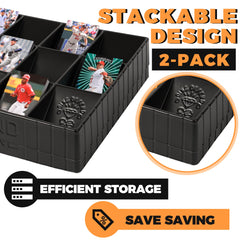 Storage Standard 15-compartment trays hold up to 100 cards per section