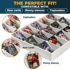 Storage Standard tray shows open compartments for quick card retrieval.