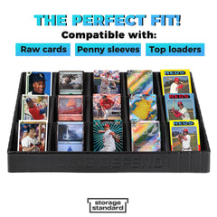 Storage Standard Sleeved and toploader compatible tray keeps cards safe