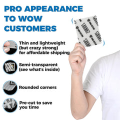 Storage Standard trading card protector provides edge protection for secure transit.