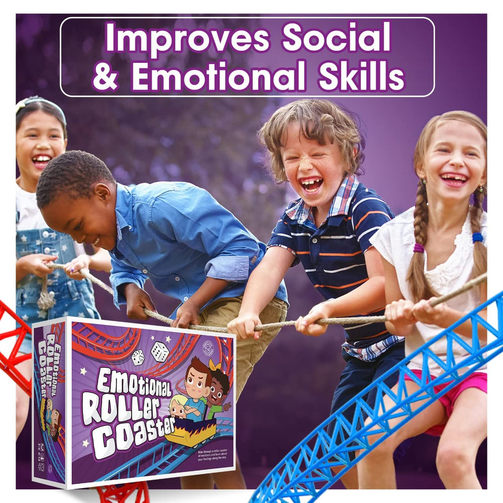 S.T.O.R.M. Emotional Rollercoaster board layout guides engaging turn-based learning.