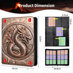 Premium PU cover offers waterproof and dustproof protection for card storage.