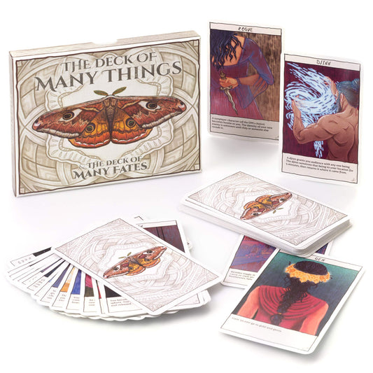 Stratagem 49: deck-of-many-things tuckbox keeps cards organized for journeys.