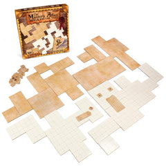 Stratagem Master’s Atlas grid tiles parchment finish for flexible dungeon planning.