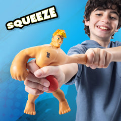 Stretch Armstrong 7-inch tall figure provides easy handling for epic pulls and twists.