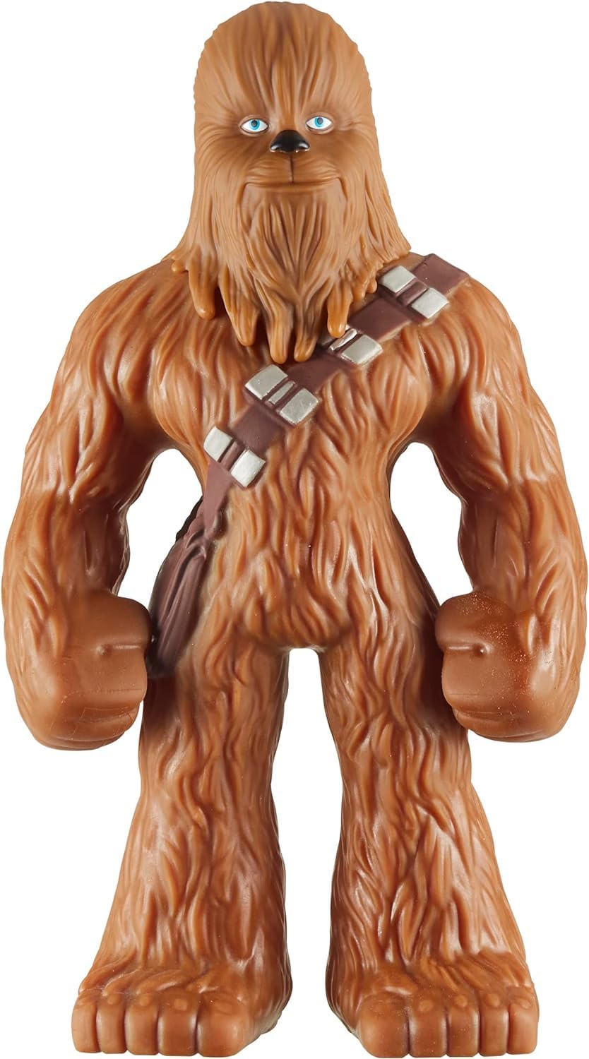 Stretch Armstrong Chewbacca figure in collectible pose appeals to fans.