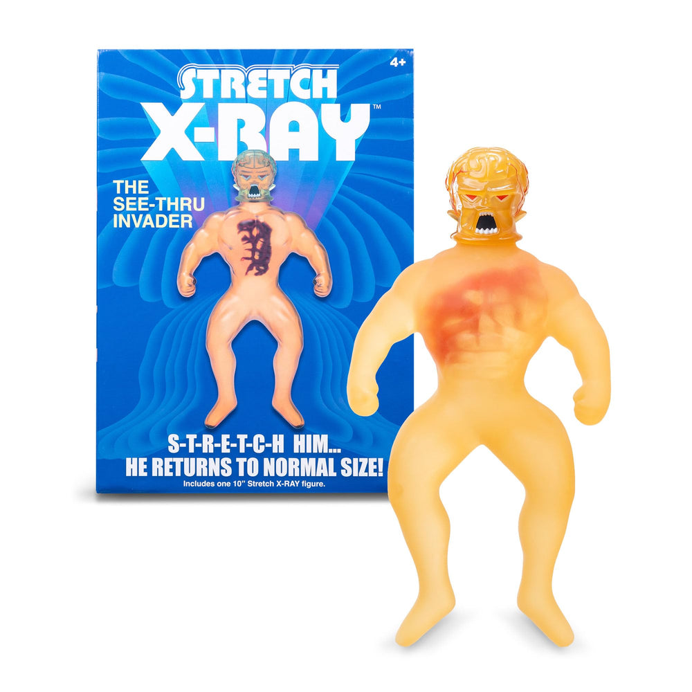 STRETCH ARMSTRONG packaging label showing product name and collectible details
