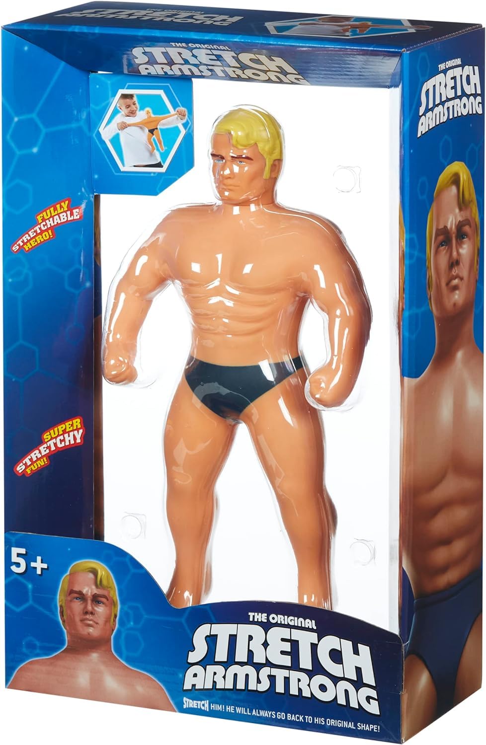 Stretch Armstrong original giant stretch toy bouncing back to form after pulls