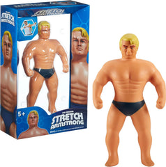 Stretch Armstrong original giant stretch toy in front view for nostalgic, flexible play
