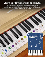 STRICH 37-keys kids piano key stickers assist quick learning