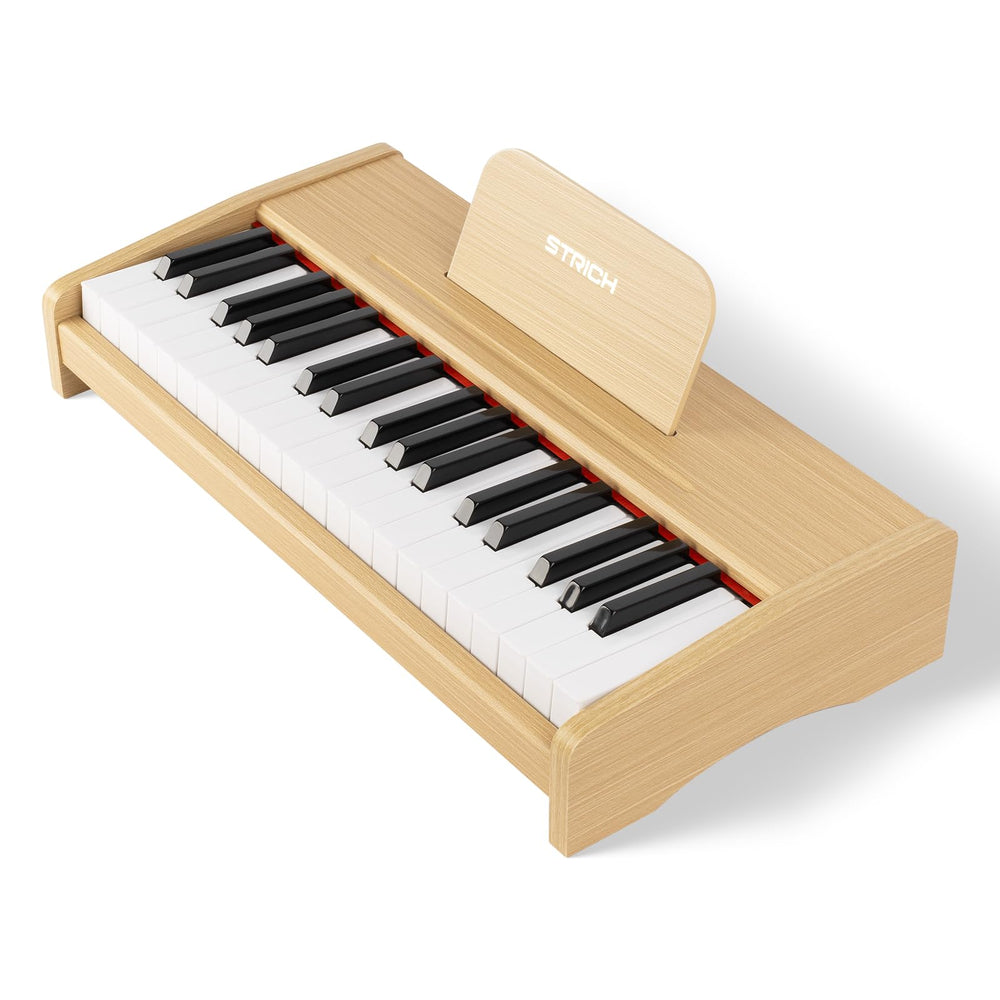STRICH 37-keys kids piano wooden design in oak finish for safe play