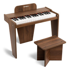 STRICH SEK-37S wooden piano highlights natural wood grain for a premium learning space.