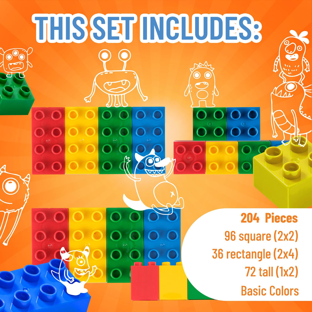 Strictly Briks durable plastic blocks withstand active toddler playtime.