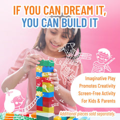 Strictly Briks blocks arranged for home building sessions and imaginative play.