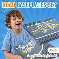 Strictly Briks curved road baseplate 10x10 inches for smooth track turns