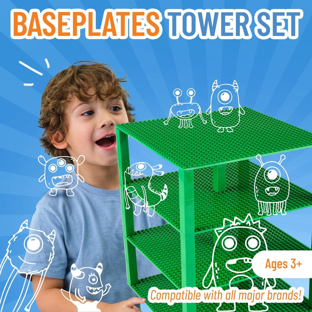 Strictly Briks stackers 30-count enable tall, stable display towers