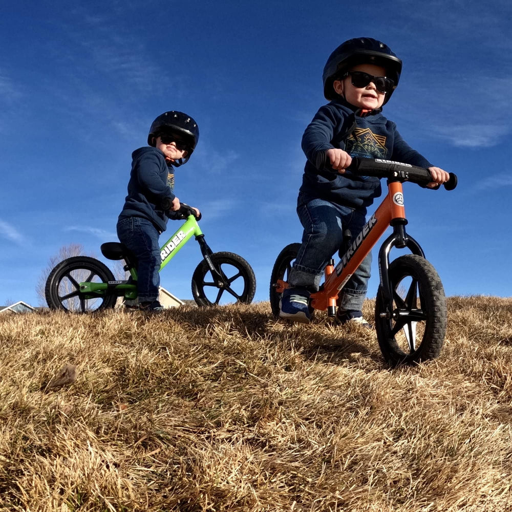 Strider balance bike seat height adjustable from 11 to 17 inches