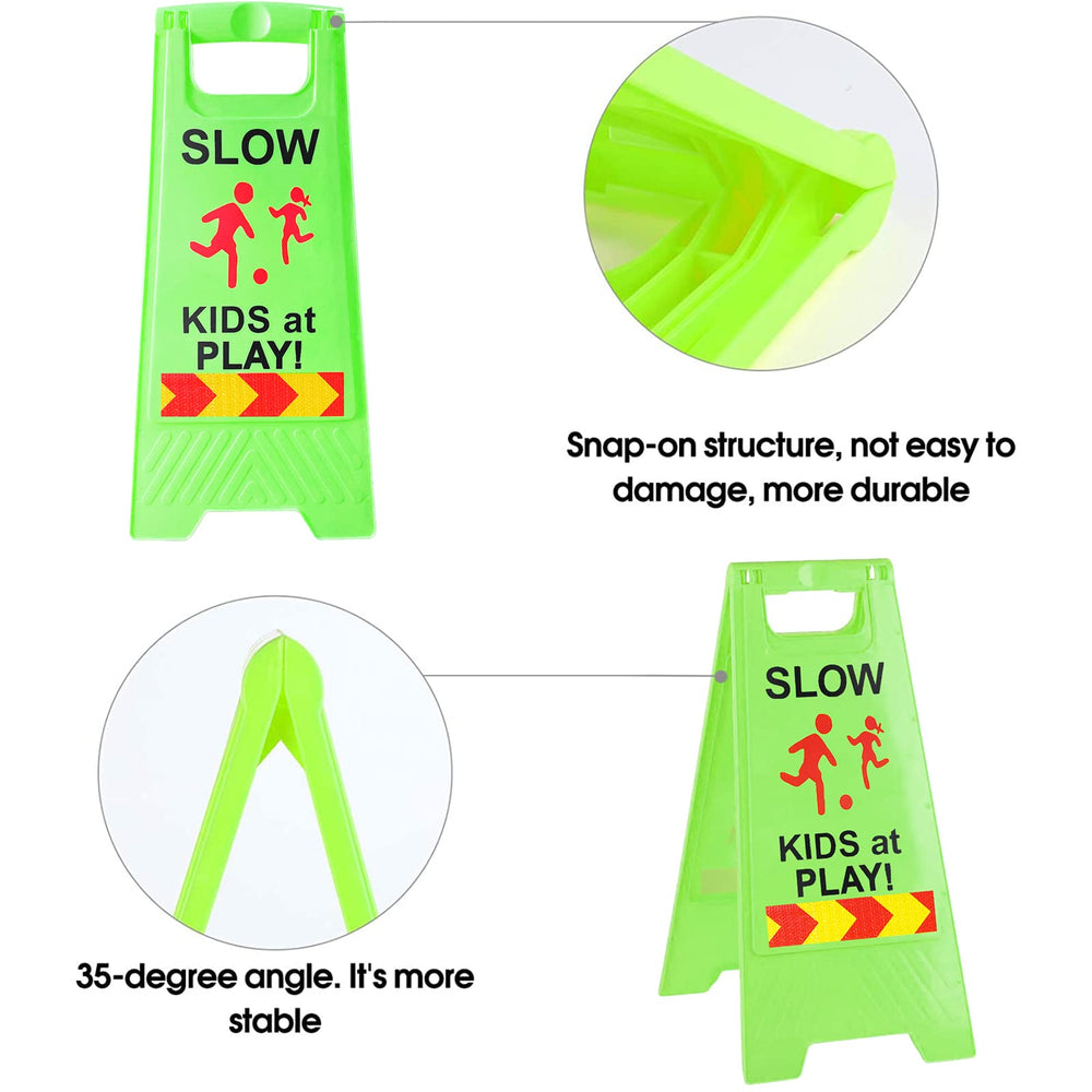StrLon double-sided warning signs offer visibility from both directions.
