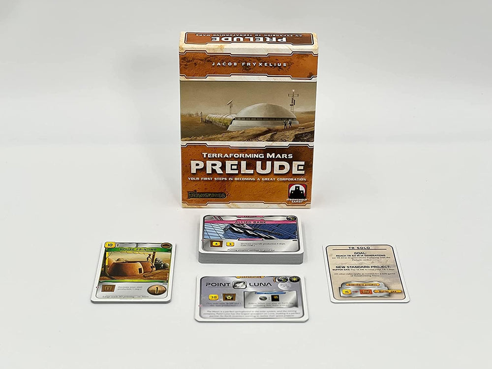 Stronghold Games Prelude players image highlights 1–5 player setups for flexible play.
