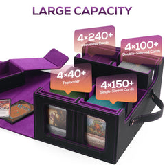 STTRBOX faux leather exterior protects cards with premium feel