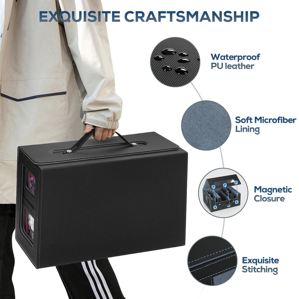 STTRBOX holds 600+ double-sleeved cards for versatile collection storage