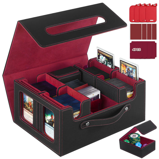 STTRBOX trading card storage box front view for quick deck identification