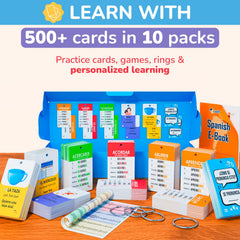Study Key flash cards rings set for portable study sessions