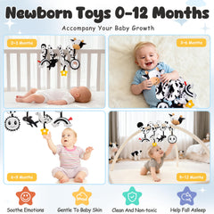 Stuffed Dinosaur Rattles Toy captures baby's attention with rattles.
