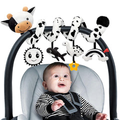 Stuffed Multi-Scene Attachment Clip fits car seats and strollers.
