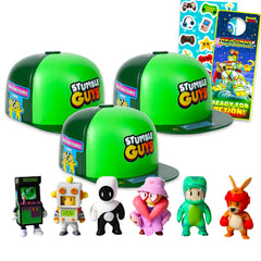 Stumble Guys mystery toy set with three blind bags, ideal party favors.
