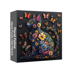 STYISHANG cat butterfly puzzle art for mindful solving