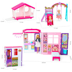 Style Shine outdoor playset with pool and lights.