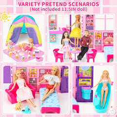 Style Shine portable doll house with handle, ideal for on‑the‑go play