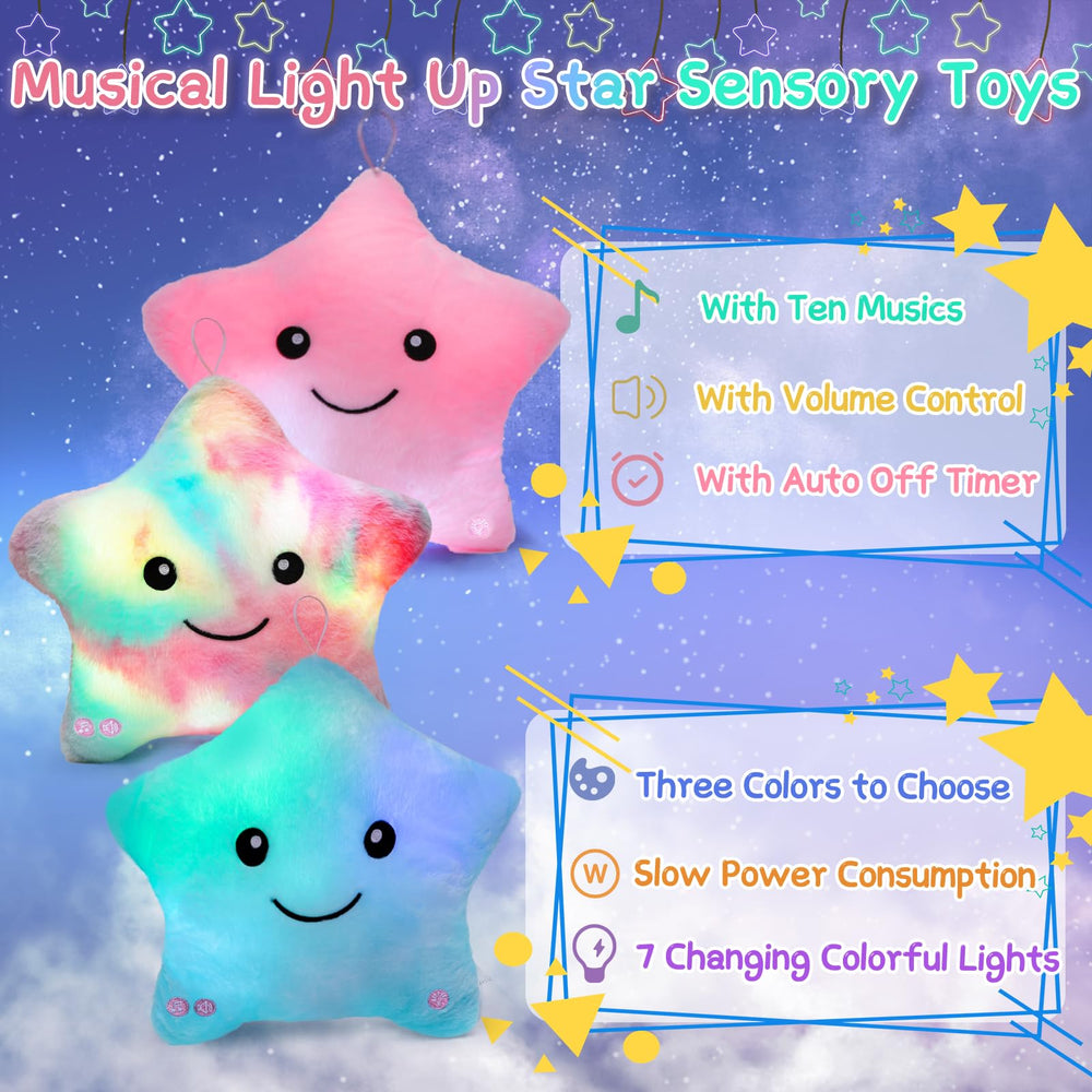 Subao music and glow toy helps focus during play and calming sensory breaks.