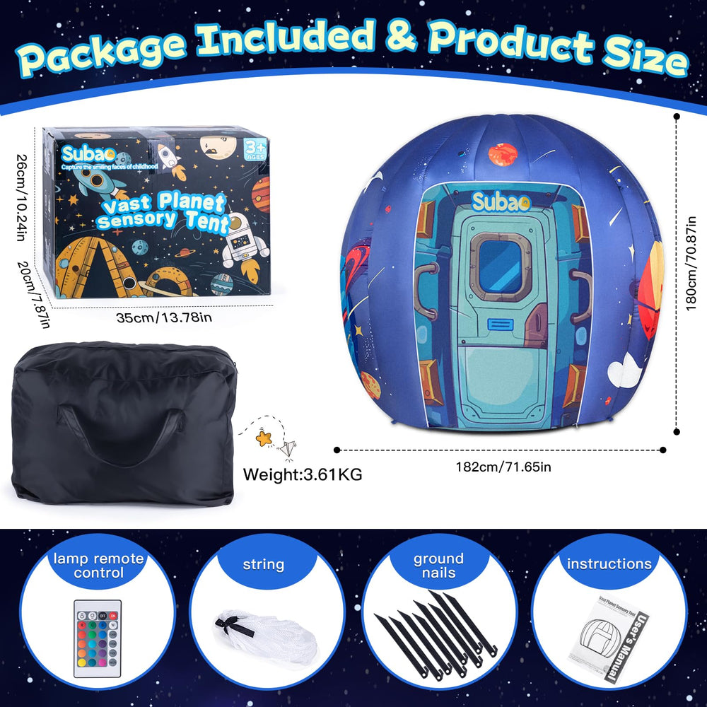 Subao Sensory Tent removable leather mat keeps the play area clean and comfy