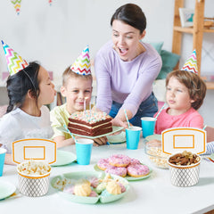Suclain ball-themed party supplies cups support quick cleanup after events.
