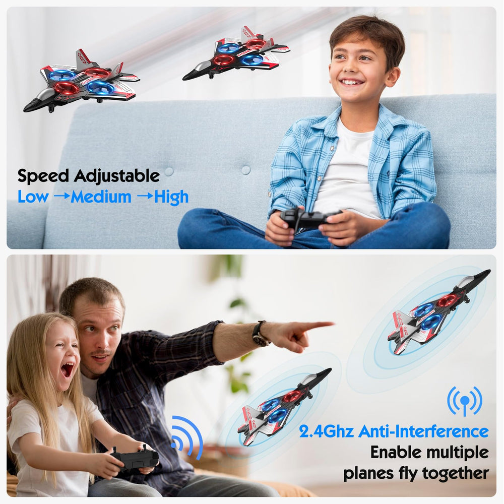 Sucpeii RC plane altitude hold aids stable hovering for easy practice.