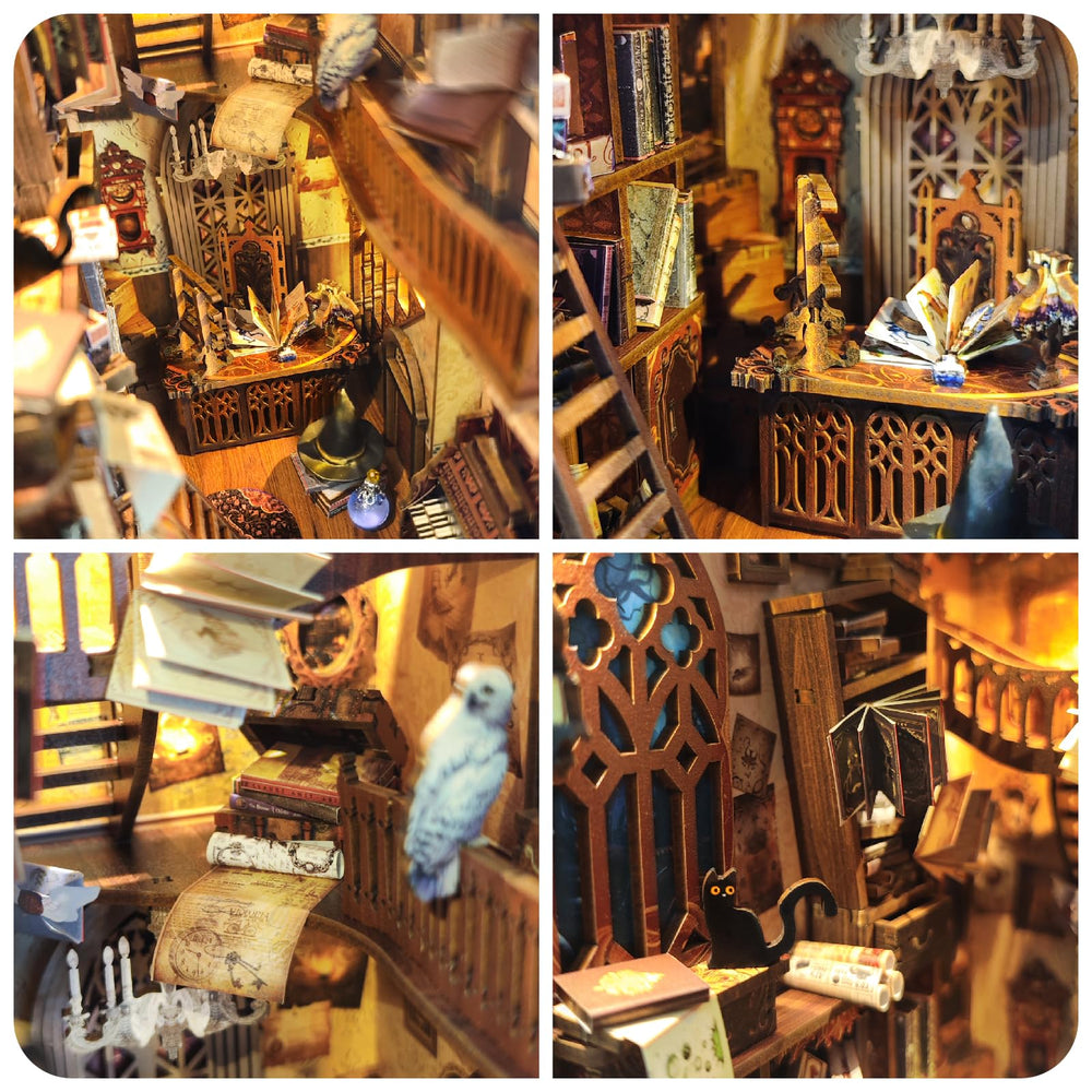 SUDOPOR DIY Book Nook Kit display-ready miniature scene for shelves