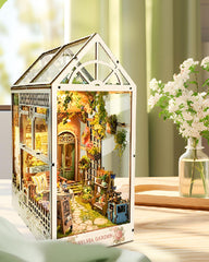 SUDOPOR Sylvia Garden shelf decor setup with a charming miniature scene