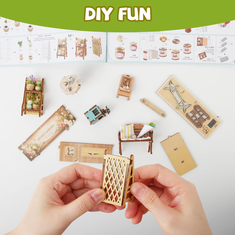 SUDOPOR Sylvia Garden wooden puzzle pieces ready for careful assembly