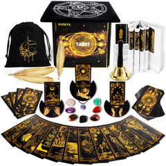 SUGEYA 78-tarot cards with black classic design for immersive readings