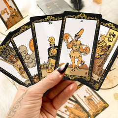 SUGEYA tarot deck 78 cards, classic Rider-Waite-inspired design for beginners.