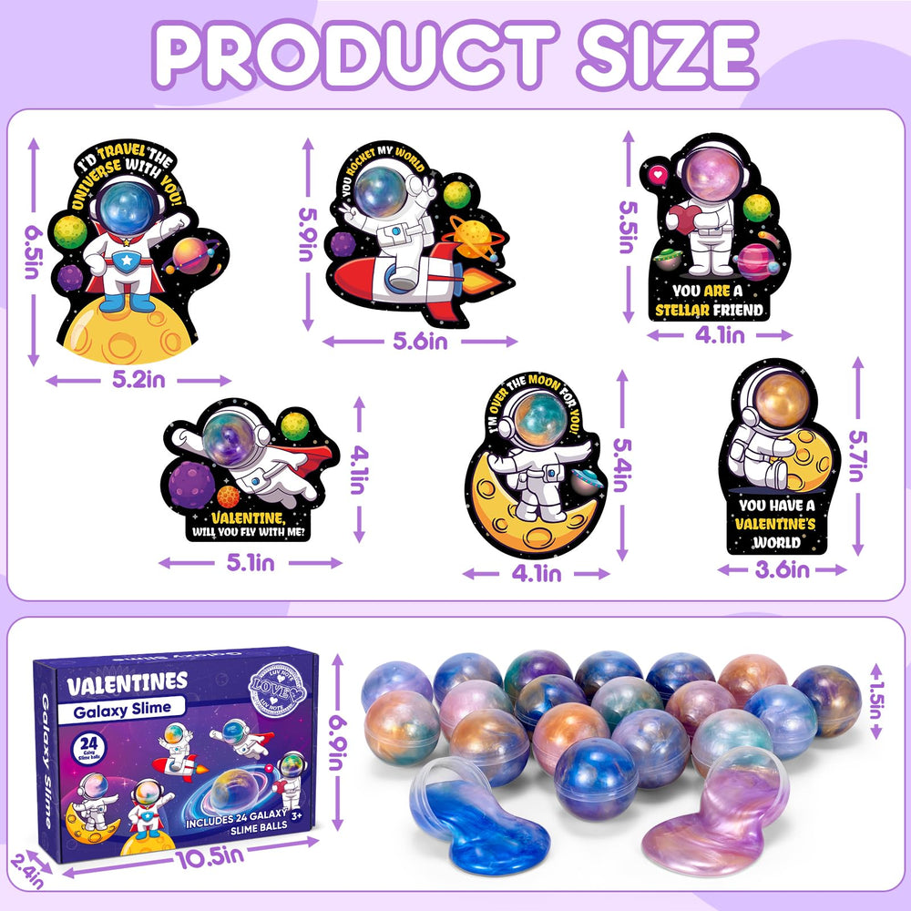 SUGFUT valentine card with rocket art and slime, great for kid celebration gifts.