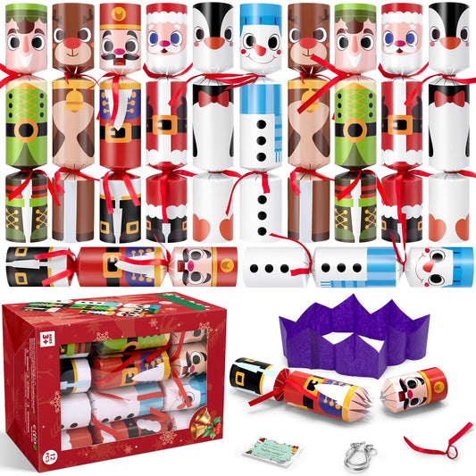 SUGFUT non-snap Christmas cracker elf for festive table decor and fun