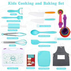 Suhctuptx Kids Cooking Cookbook helps little chefs follow steps and learn flavors