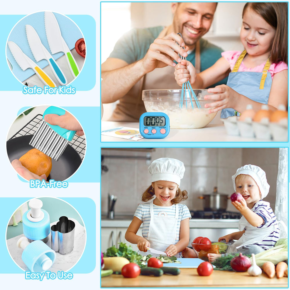 Suhctuptx kids measuring cups and spoons promote accurate mixing and fun learning.