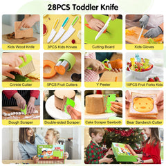 Suhctuptx toddler cutting board for easy kitchen practice.