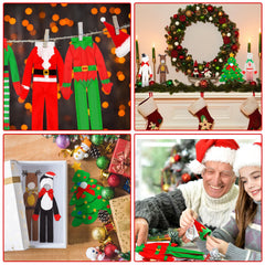 Suhine penguin doll clothes set in felt for winter decor.